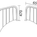 Fabbricate in acciaio inox AISI 316 lucidato a specchio, con parti in legno in vero Iroko. Attacchi terminali snodati per adattarsi a tutte le poppe.