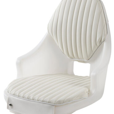 In polietilene bianco. Viene fornita completa di cuscini “Super” ben imbottiti. Adattabile ai supporti presenti nel nostro catalogo. Complete di 8 inserti filettati in ottone per fissaggio colonne e slitte.