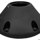 Regolabile in altezza tramite molla a gas. Dotato di sistema di ammortizzatore interno (Shock Absorber) per assorbire l'impatto della barca con le onde.Estraibile dalla base Ø 228 mm. Tubi alluminio anodizzato. Testa in nylon/fibra di vetro con foratura universale.