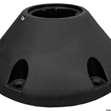 Regolabile in altezza tramite molla a gas. Dotato di sistema di ammortizzatore interno (Shock Absorber) per assorbire l'impatto della barca con le onde.Estraibile dalla base Ø 228 mm. Tubi alluminio anodizzato. Testa in nylon/fibra di vetro con foratura universale.