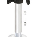 Regolabile in altezza tramite molla a gas. Dotato di sistema di ammortizzatore interno (Shock Absorber) per assorbire l'impatto della barca con le onde.Estraibile dalla base in alluminio anodizzato Ø 228 mm. Tubi alluminio anodizzato. Testa in nylon / fibra di vetro con foratura universale.