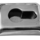 Realizzata in acciaio inox AISI 316 lucidata a specchio.Bracci pieghevoli all'interno, gradini in antisdrucciolo e distanziali in plastica.Piastrine optional per il fissaggio sul piano di calpestio.