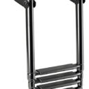 Tramite un moderno processo industriale le scalette in acciaio inox vengono ricoperte in colore nero.Il processo è garantito 500 h di nebbia salina.