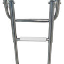 Realizzate in acciaio inox AISI 316 lucidato a specchio. Finitura eccezionale, gradini ovali con pedana in plastica.