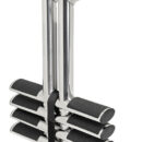 Realizzata in acciaio inox lucidato a specchio.Gradini con rivestimento antisdrucciolo.Particolarmente indicata per sub / sport acquatici.