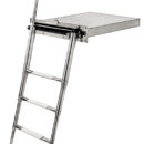 Formata da una scaletta telescopica a 4 gradini con maniglia di risalita integrata per facilitare la risalita a bordo.Pattini e guide in acciaio inox 316, scorrimento su cuscinetti in derlyn, meccanica di precisione migliorata.Realizzata da Douglas Marine.Made in Italy.