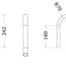 Maniglia di risalita a sezione ovale, per una maggiore comodità di presa.Da installare tramite prigionieri o piastrine vicino alla scaletta, realizzata in acciaio inox 316 lucidato a specchio.Pezzo venduto singolarmente (per la coppia, ordinare n.2 pezzi).