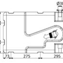 Serbatoio pre-assemblato con maceratore “Whale Gulper toiler” 50.113.xx. Il maceratore Whale non ha giranti ed è esente dalla possibilità di bloccarsi o intasarsi. Il serbatoio è studiato già con uscite/entrate a portagomma per evitare il maggior numero di connessioni “filettate” da cui potrebbe passare l’odore. Completo di: botola di ispezione; flangia 5 fori pre-forata per sensore di livello (da ordinare a parte); incavi per ganci di fissaggio 52.195.00 (versione fondo piatto). Fabbricati secondo ISO 8099.