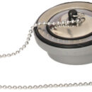 Comodo tappo con catena. Facile installazione.
