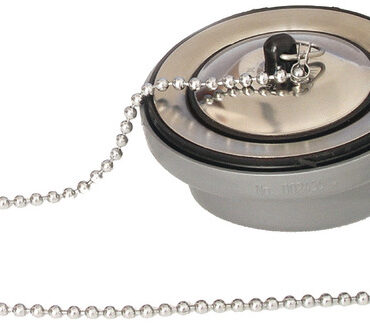 Comodo tappo con catena. Facile installazione.