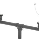 Raccordo per due vasche, facile installazione.