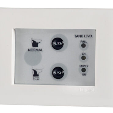 Con pulsanti a sfioramento e indicatore a LED del livello acque nere nel relativo serbatoio. Versione per WC elettrici tradizionali.