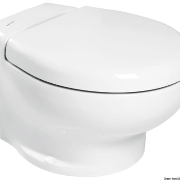 Il WC Nano combina il comfort di una comoda seduta con le più piccole dimensioni in altezza sul mercato senza rinunciare all’affidabilità ed alle prestazioni.Rimane silenzioso come tutte le toilet Tecma. Caratteristica principale l’altezza di soli 295 mm. Colore bianco, tazza in ceramica made in Italy, Tavoletta in plastica termoindurente che nasconde il sedile.Pannello di controllo “Eco Rocker switch” incluso. Sistema completo di elettrovalvola per bypassare l’impianto idrico di bordo. Per installazione con pompa di carico acqua di mare ordinare il codice 16.525.12/16.525.24 o simili.