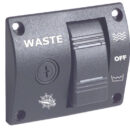 Questa valvola si basa sulla versione manuale 50.234.00 che è stata elettrificata. Con un interruttore ON-OFF-ON è possibile azionare la valvola dal cruscotto o dalla cabina. Il dispositivo è progettato in maniera tale che, in caso di avaria, può essere usato manualmente. Accetta tubi Ø 38/25 mm. Ingombro esterno 250x180x200 mm. Assorbimento 1,5 Ampère a 12 V.