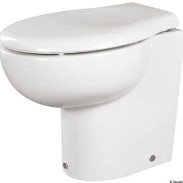 Wc carenato caratterizzato da dimensioni compatte e basamento di fissaggio SLIM appositamente progettato per adattarsi a spazi ristretti.Tazza in ceramica, tavoletta soft-close, pompa autoadescante con funzione di aspirazione/ scarico e maceratore.Pannello di comando Carling incluso con funzione ciclo automatica + funzione manuale 50.204.43Connessioni porte: Ingresso 19 mm. (3/4”), Uscita 25 mm (1") o 38 mm (1”1/2)