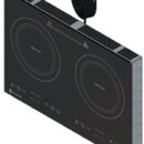 Piani cottura a induzione con potenza regolabile da 100W a 1800W grazie al pannello di controllo touch. Dotato di blocco di sicurezza per bambini. Facile da pulire grazie alla superficie in vetro, include un sistema di spegnimento automatico e ventole di raffreddamento per un uso sicuro e duraturo.