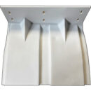 Sono realizzati in polietilene reticolato e sono autoaggiustanti. Causa la particolare forma e nervatura, inizialmente aiutano la planata dello scafo, poi via via che la velocità aumenta, si autoallineano con il fondo, garantendo un assetto ottimale e grande stabilità. L’installazione universale é facilissima.