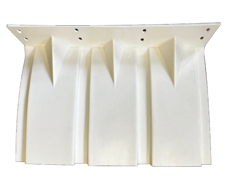 Sono realizzati in polietilene reticolato e sono autoaggiustanti. Causa la particolare forma e nervatura, inizialmente aiutano la planata dello scafo, poi via via che la velocità aumenta, si autoallineano con il fondo, garantendo un assetto ottimale e grande stabilità. L’installazione universale é facilissima.