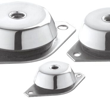 Gomma NBR di alta qualità. Durezza shore 55 +/- 3 , foro femmina.Disponibile sia in acciaio zincato sia in acciaio inox.