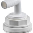 Carico e scarico acqua adattabile a tutti i serbatoi, realizzato in nylon a pipa a 90°.