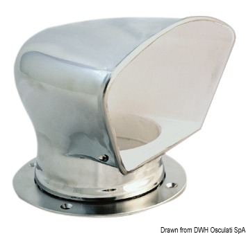 In acciaio inox AISI 316 lucidato a specchio, completa di tappo di chiusura a vite.