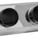 In acciaio inox; adatti per convogliare, tramite tubi flessibili, l’aria alla base dei motori entrobordo. Sono costruiti per essere abbinati alle prese d’aria 53.401.50/51.