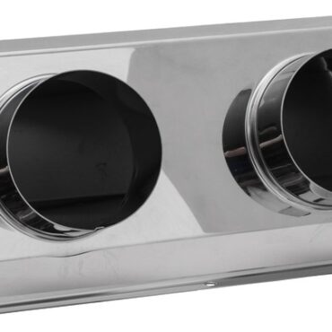 In acciaio inox; adatti per convogliare, tramite tubi flessibili, l’aria alla base dei motori entrobordo. Sono costruiti per essere abbinati alle prese d’aria 53.401.50/51.