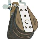 Carcassa in nylon nero più rinforzi in acciaio inox.