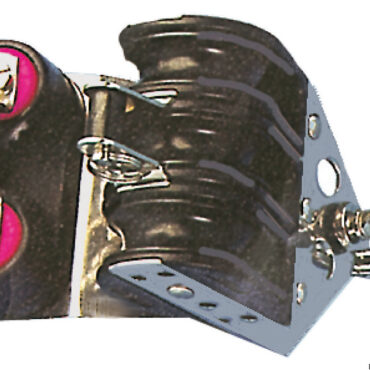 Carcassa in nylon nero più rinforzi in acciaio inox.