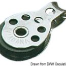 In acciaio inox con puleggia in nylon.