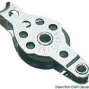 In acciaio inox con puleggia in nylon.