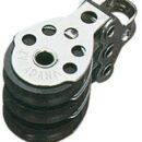 In acciaio inox con puleggia in nylon.