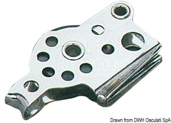 In acciaio inox con puleggia in nylon.