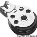 In acciaio inox con puleggia in nylon.