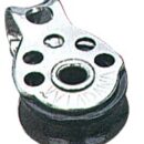 In acciaio inox con puleggia in nylon.