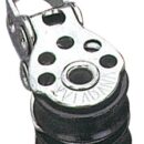 In acciaio inox con puleggia in nylon.