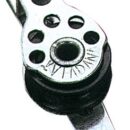 In acciaio inox con puleggia in nylon.