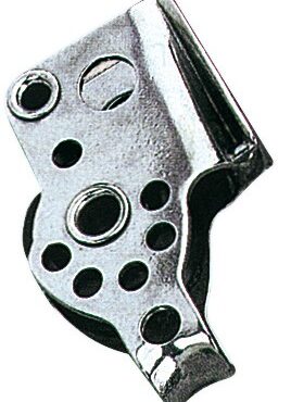 In acciaio inox con puleggia in nylon.