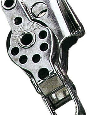 In acciaio inox con puleggia in nylon.