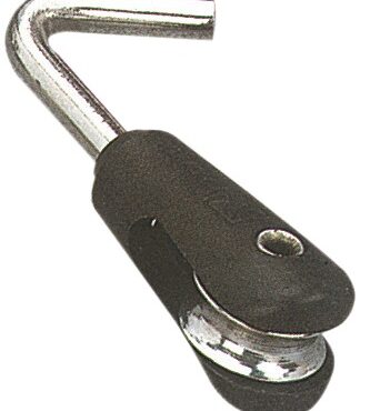 In acciaio inox con puleggia in nylon.