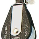 Carcassa in nylon nero più rinforzi in acciaio inox.