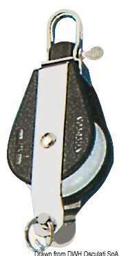 Carcassa in nylon nero più rinforzi in acciaio inox.