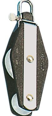 Carcassa in nylon nero più rinforzi in acciaio inox.