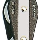 Carcassa in nylon nero più rinforzi in acciaio inox.