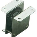 In acciaio inox ad incasso per albero o coperta, puleggia in nylon per drizze tessili.