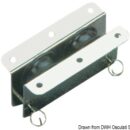 In acciaio inox ad incasso per albero o coperta, puleggia in nylon per drizze tessili.