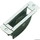 In acciaio inox ad incasso per albero o coperta, puleggia in nylon per drizze tessili.