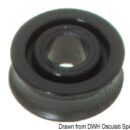 Delrin pulley 17 mm for lines Ø 5 mm black