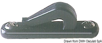 Gancio in nylon nero per ritenuta scotta spi.