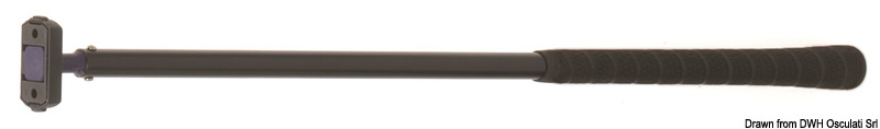 In alluminio anodizzato nero, con snodo in elastomero, impugnature "golf".